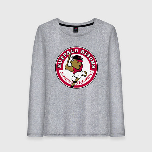 Женский лонгслив Buffalo Bisons - baseball team / Меланж – фото 1