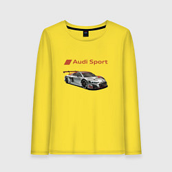 Лонгслив хлопковый женский Audi sport - racing team, цвет: желтый