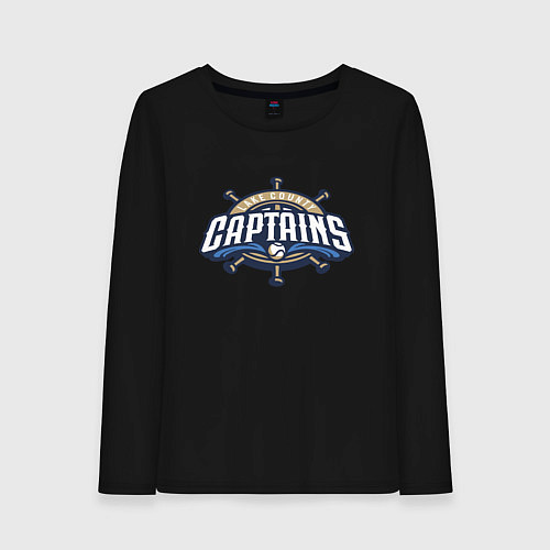 Женский лонгслив Lake County Captains - baseball team / Черный – фото 1