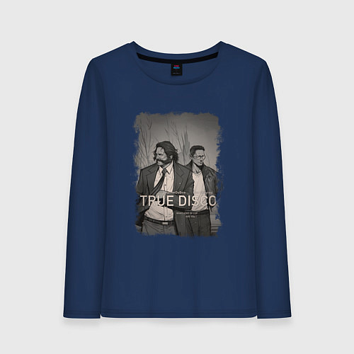 Женский лонгслив Настоящее диско / Тёмно-синий – фото 1