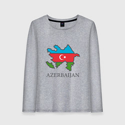 Лонгслив хлопковый женский Map Azerbaijan, цвет: меланж