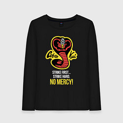 Лонгслив хлопковый женский Cobra Kai No mercy!, цвет: черный