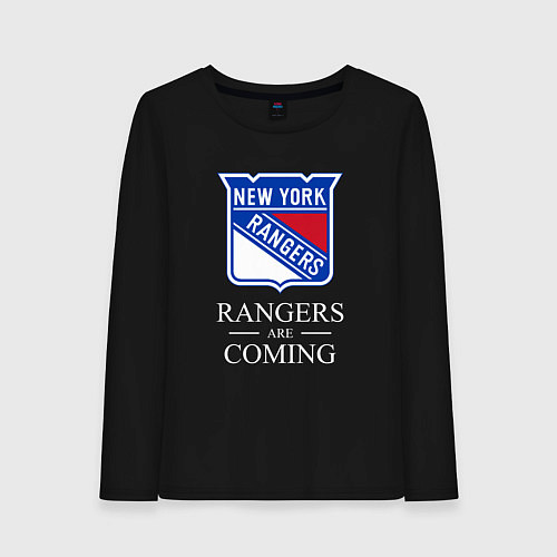 Женский лонгслив Rangers are coming, Нью Йорк Рейнджерс, New York R / Черный – фото 1