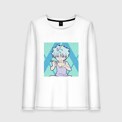 Лонгслив хлопковый женский Hunter x Hunter Killua Eating, цвет: белый