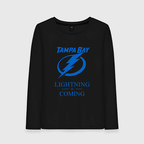 Женский лонгслив Tampa Bay Lightning is coming, Тампа Бэй Лайтнинг / Черный – фото 1