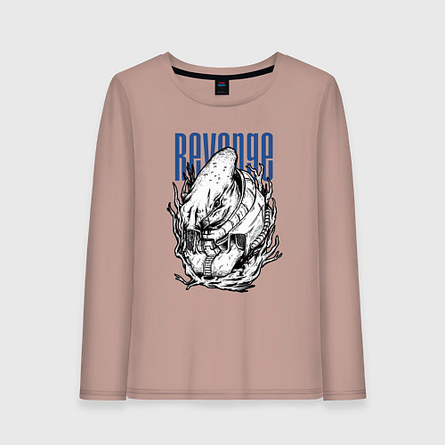 Женский лонгслив Разрушительная месть / Пыльно-розовый – фото 1