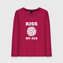 Лонгслив хлопковый женский Kiss - My Ace, цвет: маджента