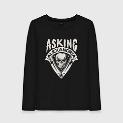 Лонгслив хлопковый женский Asking Alexandria рок группа, цвет: черный