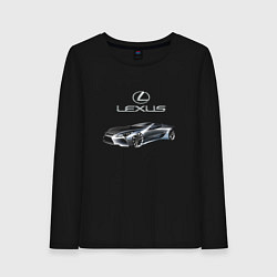Лонгслив хлопковый женский Lexus Motorsport, цвет: черный