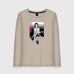 Лонгслив хлопковый женский Ханако Коянаги, цвет: миндальный
