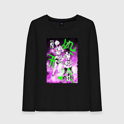 Лонгслив хлопковый женский Инструктор и ученица, цвет: черный