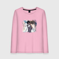 Лонгслив хлопковый женский Weathering with You, цвет: светло-розовый