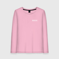 Лонгслив хлопковый женский Пьяный фокус Диплопия, цвет: светло-розовый