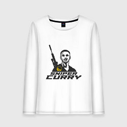 Лонгслив хлопковый женский Sniper Curry, цвет: белый