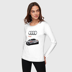Лонгслив хлопковый женский Audi Prestige Concept, цвет: белый — фото 2