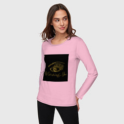 Лонгслив хлопковый женский I watching you Смотрю за тобой, цвет: светло-розовый — фото 2