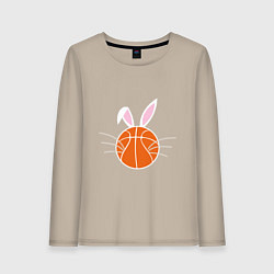 Лонгслив хлопковый женский Basketball Bunny, цвет: миндальный
