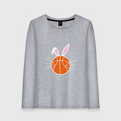 Лонгслив хлопковый женский Basketball Bunny, цвет: меланж