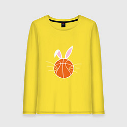 Лонгслив хлопковый женский Basketball Bunny, цвет: желтый