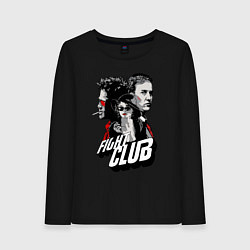 Лонгслив хлопковый женский SOAP CLUB, цвет: черный