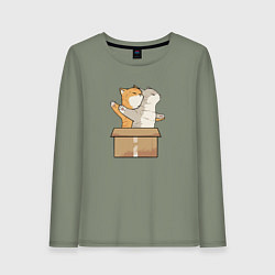 Лонгслив хлопковый женский Catanic, цвет: авокадо