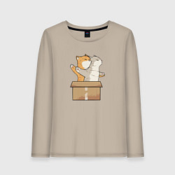 Лонгслив хлопковый женский Catanic, цвет: миндальный