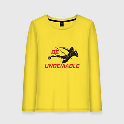 Лонгслив хлопковый женский Be Undeniable, цвет: желтый