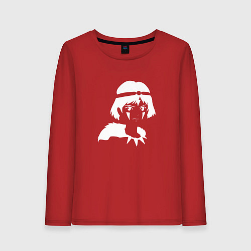 Женский лонгслив Красавица Мононоке / Красный – фото 1