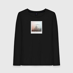 Лонгслив хлопковый женский Инопланетяне В РФ, цвет: черный