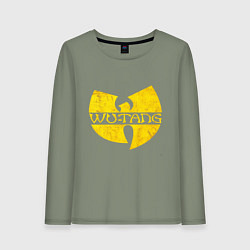 Лонгслив хлопковый женский Wu tang logo, цвет: авокадо
