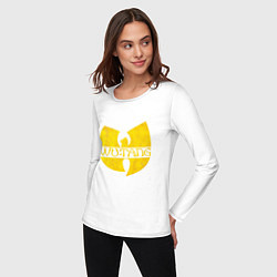 Лонгслив хлопковый женский Wu tang logo, цвет: белый — фото 2