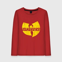 Лонгслив хлопковый женский Wu tang logo, цвет: красный