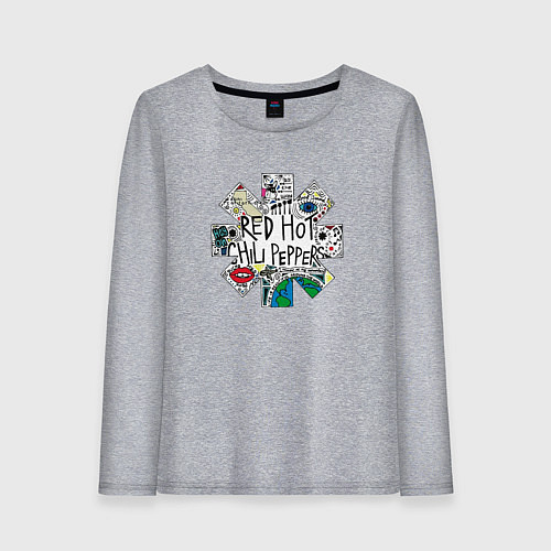 Женский лонгслив RHCP - Really High & Crazy People / Меланж – фото 1