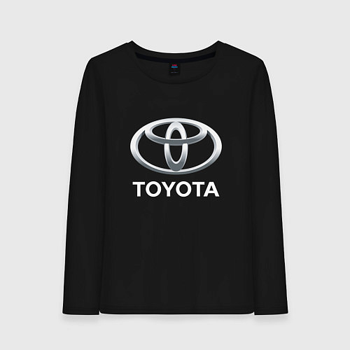 Женский лонгслив TOYOTA 3D Logo / Черный – фото 1