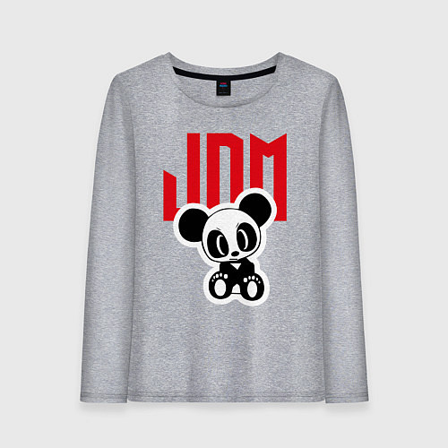 Женский лонгслив JDM Panda Japan / Меланж – фото 1
