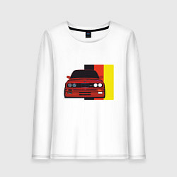 Лонгслив хлопковый женский BMW - Germany, цвет: белый
