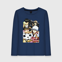 Лонгслив хлопковый женский Gintoki ice cream, цвет: тёмно-синий