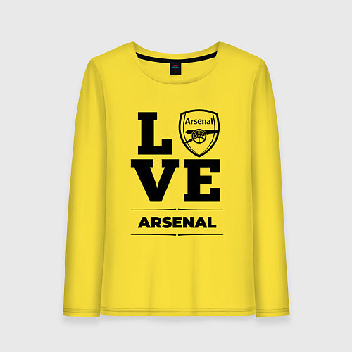 Женский лонгслив Arsenal Love Классика / Желтый – фото 1