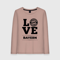 Лонгслив хлопковый женский Bayern Love Классика, цвет: пыльно-розовый