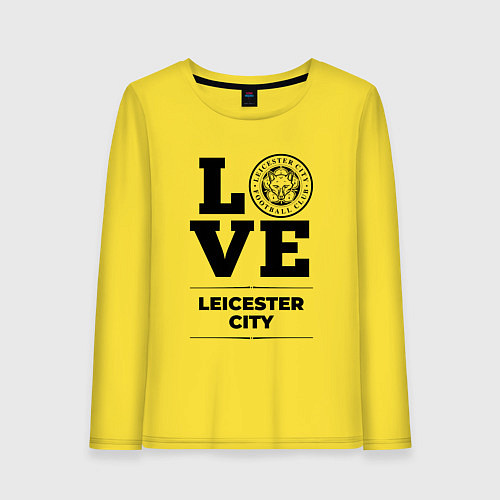 Женский лонгслив Leicester City Love Классика / Желтый – фото 1