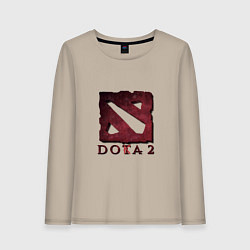 Лонгслив хлопковый женский Dota 2 Doka 2, цвет: миндальный