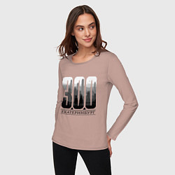 Лонгслив хлопковый женский 300-летие Екатеринбурга, цвет: пыльно-розовый — фото 2