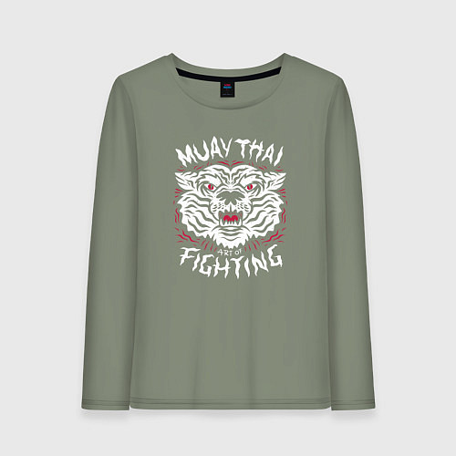 Женский лонгслив Искусство боя Муай Тай / Авокадо – фото 1