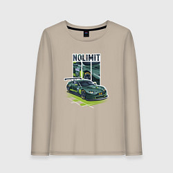 Лонгслив хлопковый женский Aston Martin No Limit Нет Предела, цвет: миндальный