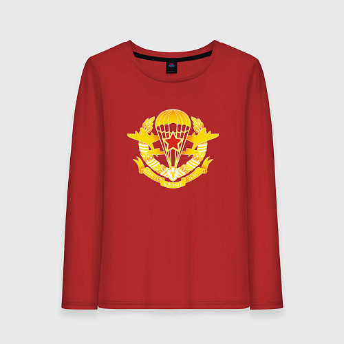Женский лонгслив ВДВ ЗОЛОТО ДЕСАНТ / Красный – фото 1