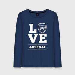 Лонгслив хлопковый женский Arsenal Love Classic, цвет: тёмно-синий