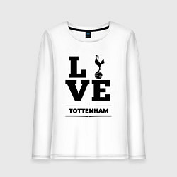 Лонгслив хлопковый женский Tottenham Love Классика, цвет: белый