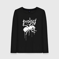 Лонгслив хлопковый женский Draw white logo - Ant, цвет: черный