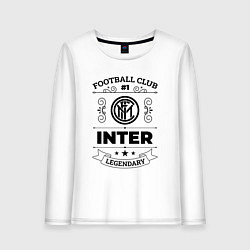 Лонгслив хлопковый женский Inter: Football Club Number 1 Legendary, цвет: белый