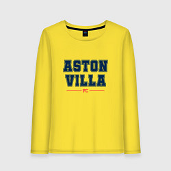 Лонгслив хлопковый женский Aston Villa FC Classic, цвет: желтый